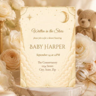 Celestial Baby Shower Invitation Moon & Stars