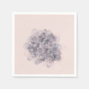 Celestial Baby Shower Pink Watercolor Baby Girl Napkin