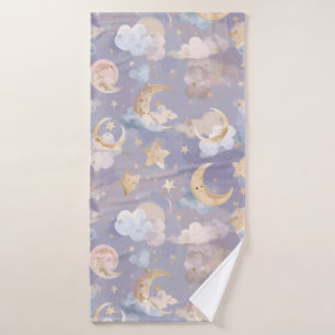 Celestial Baby Towel   Pastel Moons, Stars & Dream