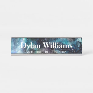 Celestial Background Desk Nameplate