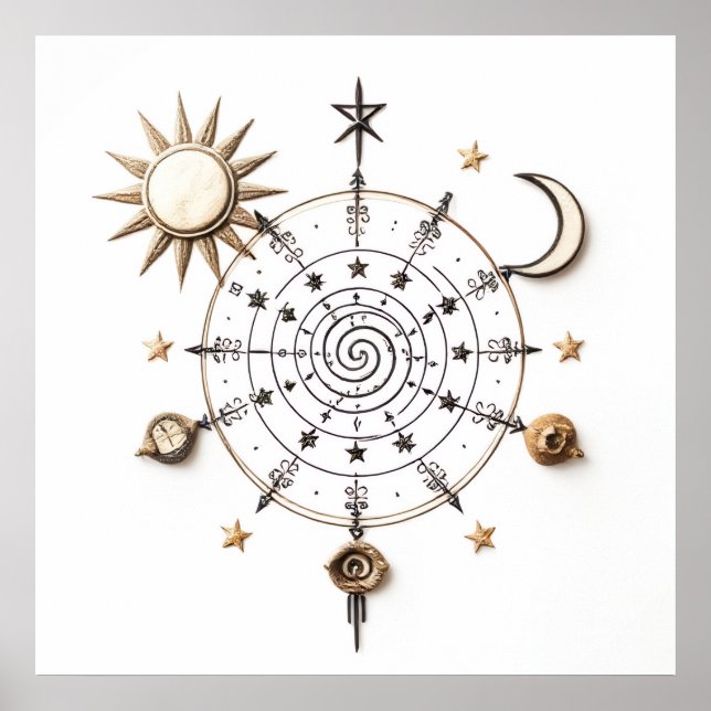 Celestial Balance Mandala Print (Front)