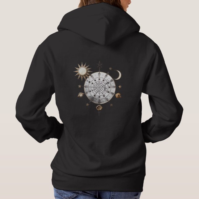Celestial Balance Mandala T-Shirt Hoodie (Back)