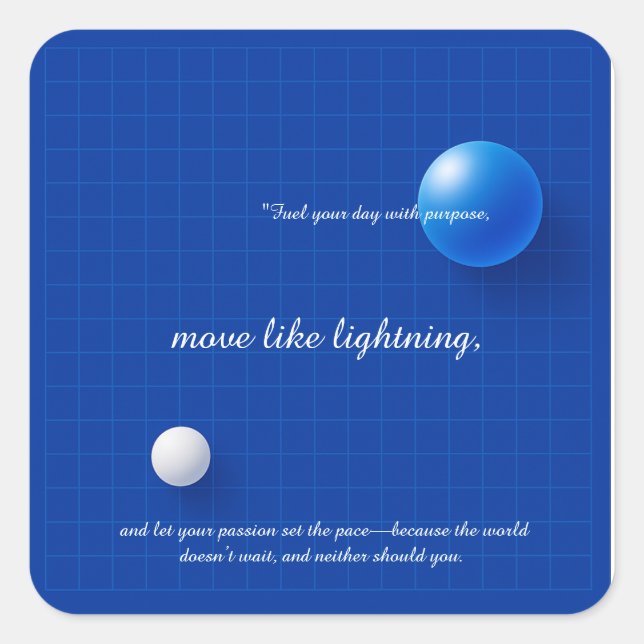 Celestial Balance on a Digital Grid Square Sticker (Front)