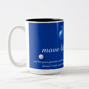 Celestial Balance on a Digital Grid Two-Tone Coffee Mug