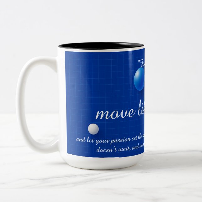 Celestial Balance on a Digital Grid Two-Tone Coffee Mug (Left)
