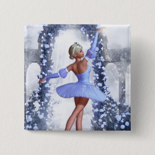 Celestial Ballet Dancer 15 Cm Square Badge (Front)