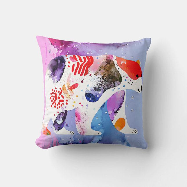 Celestial Bear with a Smile          Cushion (Front)