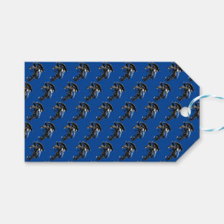 Celestial Beast Of The Night Dragon Fantasy Blue Gift Tags