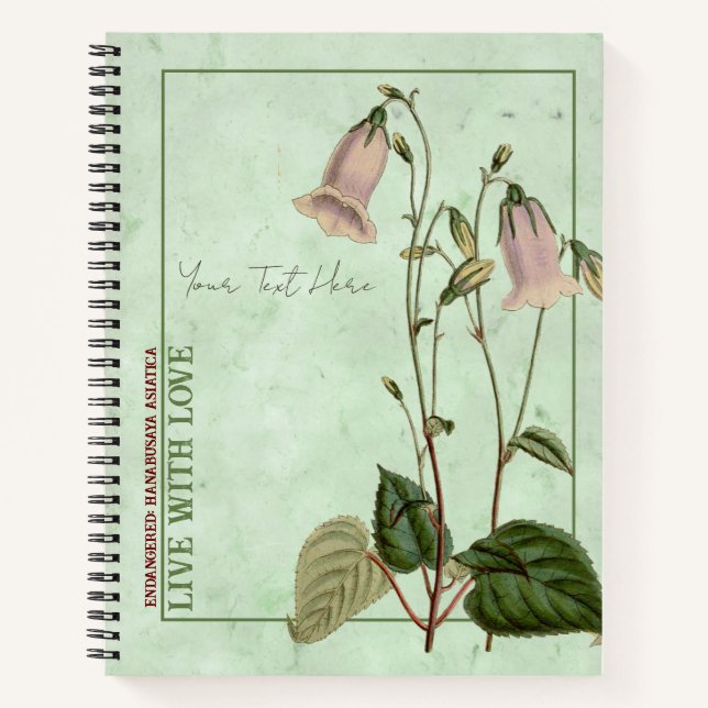 Celestial Bells: Hanabusaya asiatica Notebook (Front)