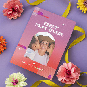 Celestial BEST MUM EVER Mother's Day Photo Holiday Card