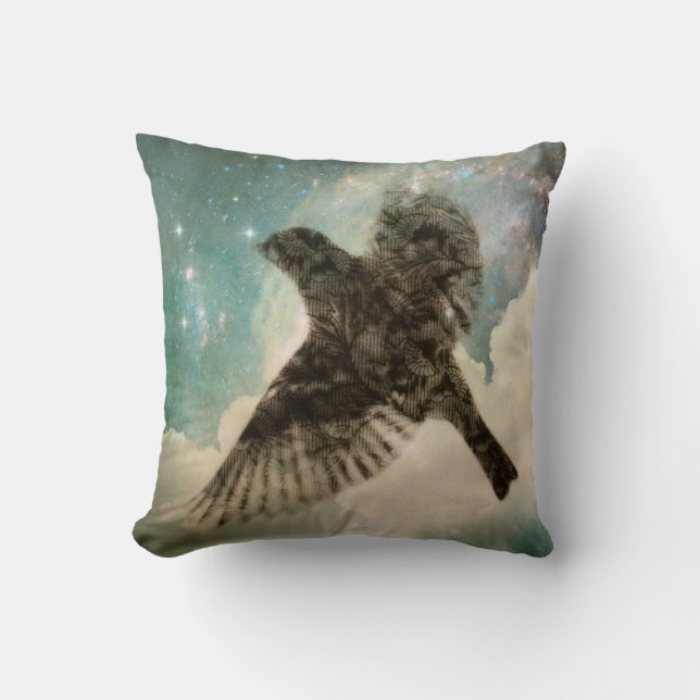 Celestial Bird Fantasy Cushion (Front)