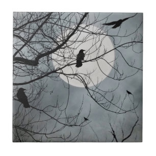 Celestial Birds Ceramic Tile