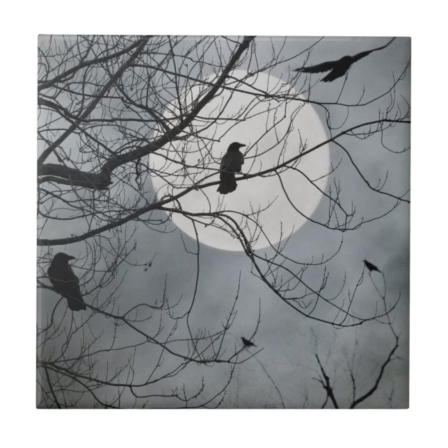 Celestial Birds Ceramic Tile (Front)