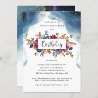 Celestial Birthday, Jewel Tone Floral