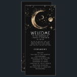 Celestial Black and Gold Wedding Programs<br><div class="desc">Celestial black wedding programs with the ceremony and wedding party information for guests</div>
