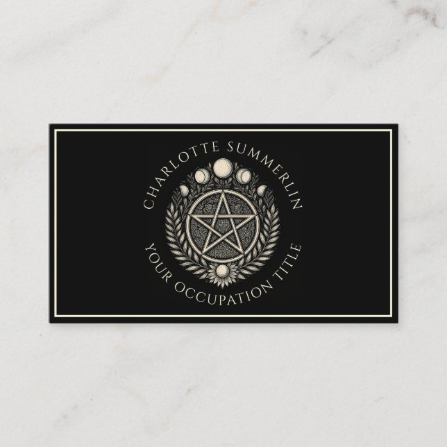 Celestial Black Business Card (Front)