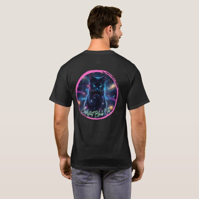 Celestial Black Cat T-Shirt (Back Full)