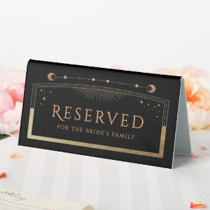 Celestial Black Gold Wedding Reserved