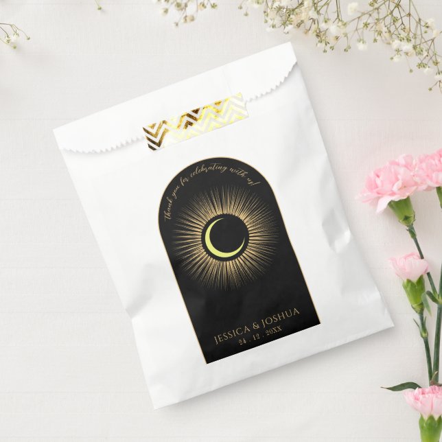 Celestial Black Mystical Sun Moon Favour Bag (Sealed)