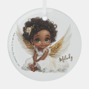 Celestial Bloom: Angelic Grace in Lace Glass Tree Decoration