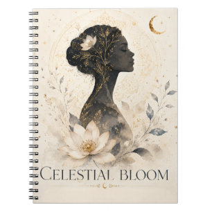 Celestial Bloom Floral Fantasy Notebook 