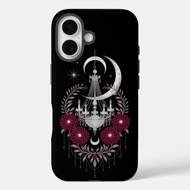 Celestial Bloom – Gothic Elegance in Moonlight Case-Mate iPhone Case (Back)