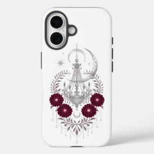 Celestial Bloom – Gothic Elegance in Moonlight iPhone 16 Case