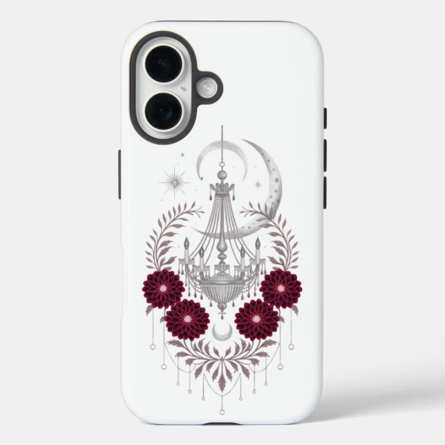 Celestial Bloom – Gothic Elegance in Moonlight Case-Mate iPhone Case (Back)