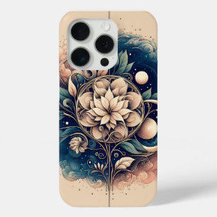 "Celestial Bloom – Mystic Floral Moon Art" iPhone 15 Pro Case