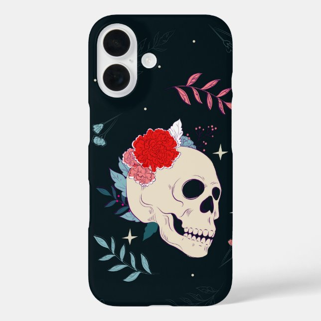 Celestial Bloom Skull Case-Mate iPhone Case (Back)