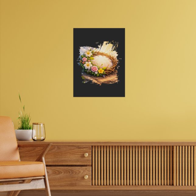 Celestial Blooming Crown of Thorns 3D Papercut Poster (Living Room 2)