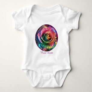 Celestial Blossom: Alien Rose Baby Bodysuit