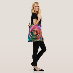 Celestial Blossom: Alien Rose Tote Bag