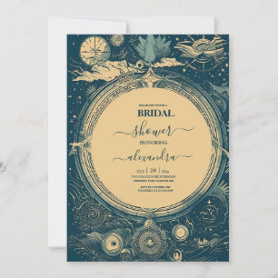 Celestial Blue and Golg Tarot Card Bridal