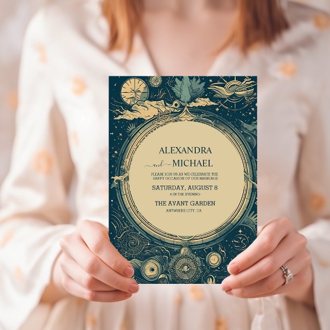 Celestial Blue and Golg Tarot Card Wedding (Creator Uploaded)