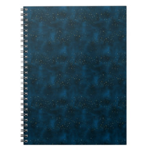 Celestial Blue and White Starry Night Notebook
