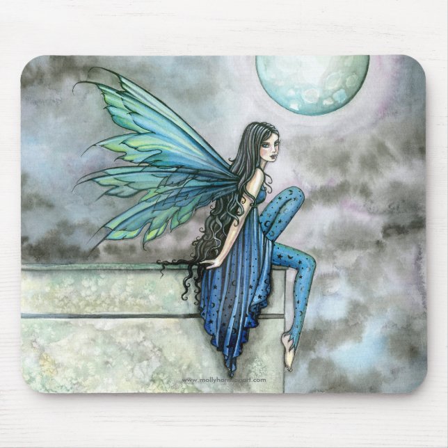 Celestial Blue Fairy Art Mousepad (Front)