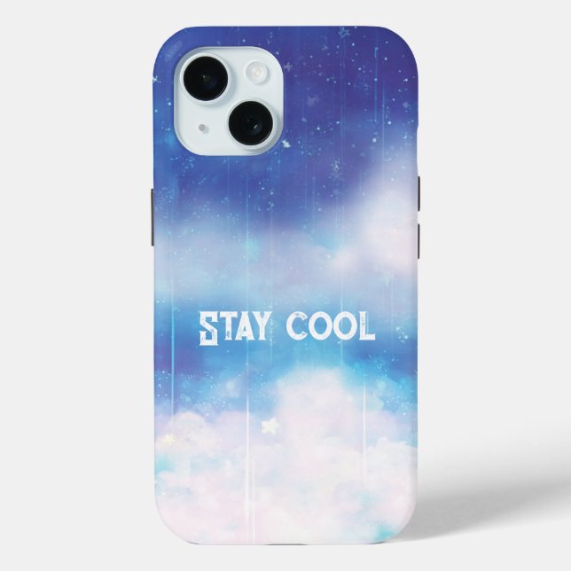 Celestial Blue Nebula iPhone Case (Back)