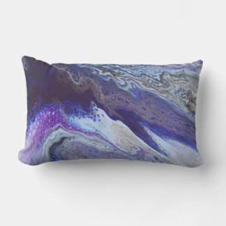 Celestial Blue & Purple Abstract Lumbar Cushion