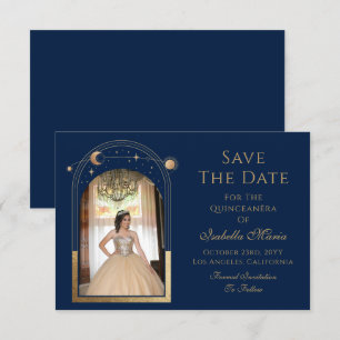 Celestial Blue Save The Date Birthday Quinceanera