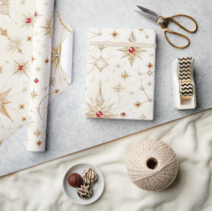Celestial Blush Pearl Christmas Wrapping Paper