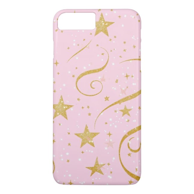 Celestial Blush – Starry Rose Gold Phone Case (Back)