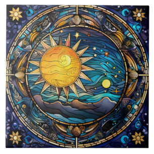 Celestial Bodies Ceramic Tile