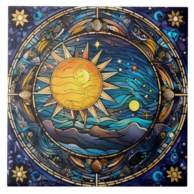 Celestial Bodies Ceramic Tile (Front)