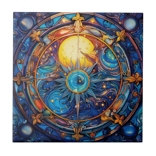 Celestial Bodies Ceramic Tile (Front)