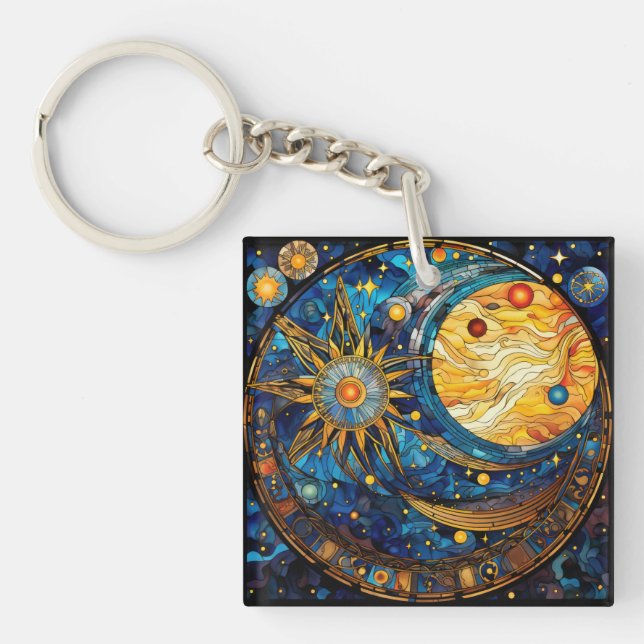 Celestial Bodies Keychain (Front)