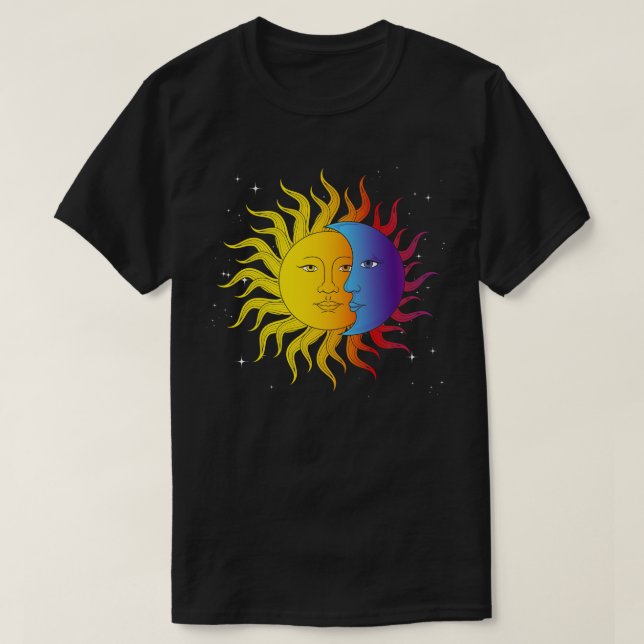Celestial Bodies Moon Sun Astronomy Lover Astrolog T-Shirt (Design Front)