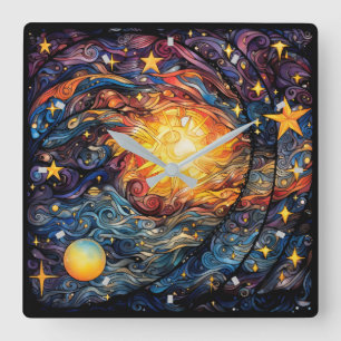 Celestial Bodies Wall Clock