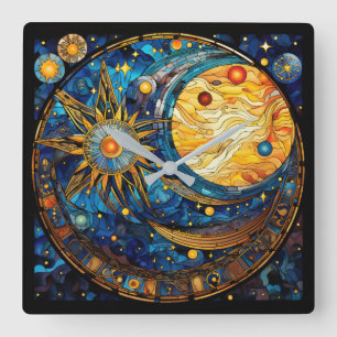 Celestial Bodies Wall Clock