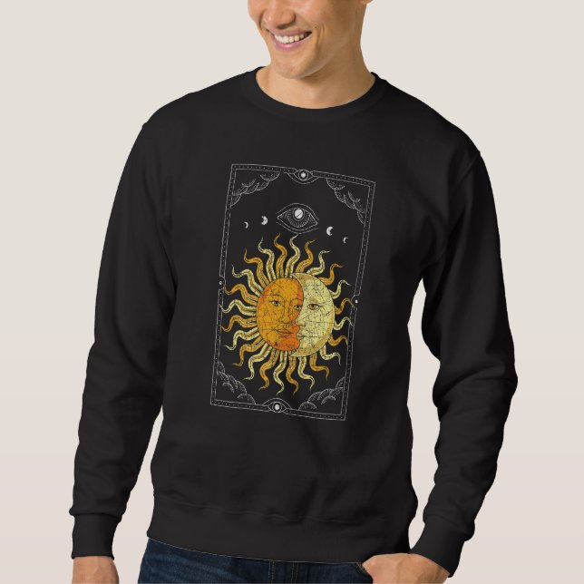 Celestial Body Boho Sun Moon Astronomy Universe As Sweatshirt (Front)